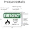 Signmission Exit Sign, Vinyl Decal, 5 in W, 3.5 in H, In Case Of Fire Exit Call 9-1-1 OS-2PACK-EM-D-35-L-10340 - alternate 2